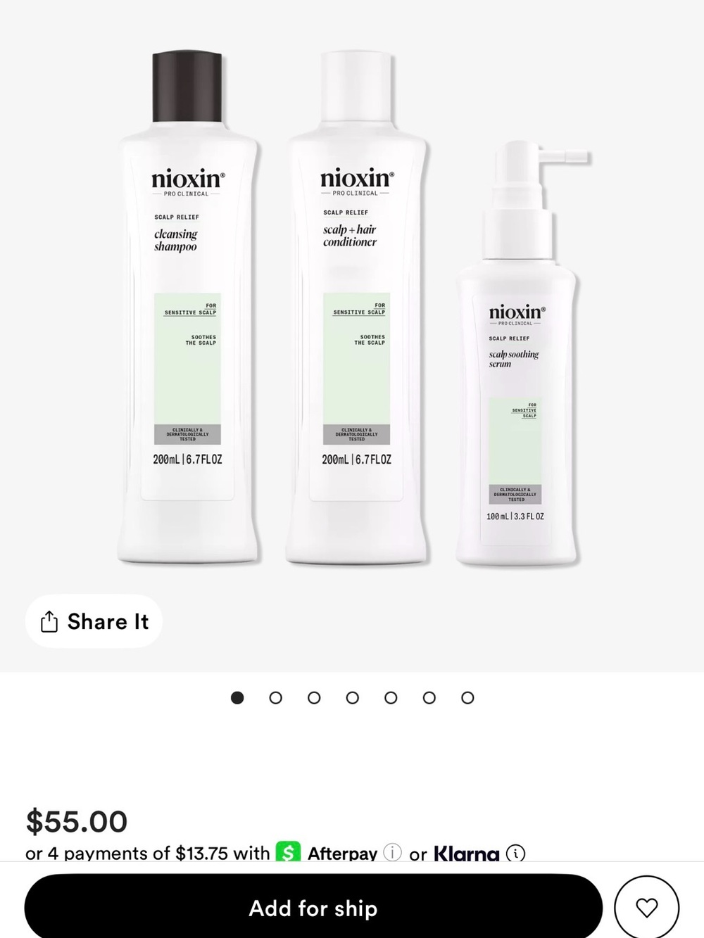 Nioxin Pro Clinical Scalp Relief Shampoo Set - White/Green - Picture 5 of 5